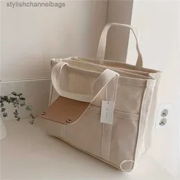 Other Bags Clutch Bags Canvas Tote Bag With Seperations Durable Lightweight Shoulder Bag Casual Practical Commuter Mommy Bag