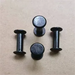 10Sets Black Sex Bolt Chicago Skruvbok Bindande Post Screws D5 (M4) D4 (M3)*4/5/6/8/10/12/15/18/20/25/30/35/40/45/50 MM