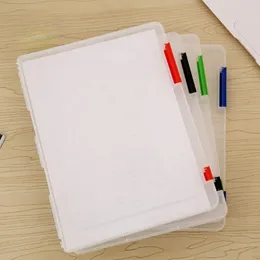 New A4 Plastic Portable Document File Folder Transparent Documents Filing Storage Bag For Student Office Bussiness Supplies