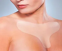 Reutilizável anti ruga peito bloco de silicone transparente remendo manchas face cuthing levantamento de peito de peito Flesh2764892
