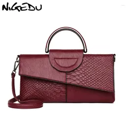 Evening Bags NIGEDU Women Clutches 2024 Pattern Bag For Woman Messenger Alligator PU Leather Female Handbag Bolsas Black