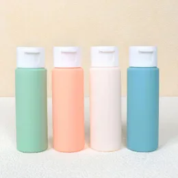 Lagringsflaskor 3/4st Macaron Slang Squeeze Travel Dispenser Bottle Set 50 ml tom sammet Kosmetik Lotion Shampoo Dusch