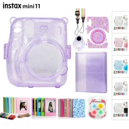 Fujifilm Instax Mini 11 카메라 액세서리 번들과 호환되는 가방 Crystal Case Photo 앨범 렌즈 필터 키트 포함