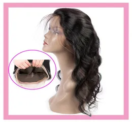 Cabelo humano peruano 360 Lace Frontal Body Wave Fechamento Parte 360 Cor nautral frontal 822 polegadas Whole6437491