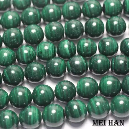 Meihan Natural Cossic-Expective Malachite Jewelry Making Design Diy Braceletのための滑らかな丸い石のビーズ