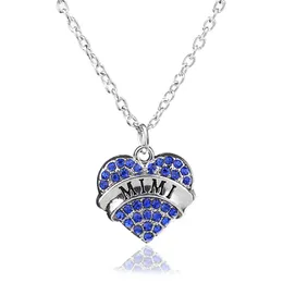 Pendant Necklaces Pendants Jewelry Diamond Peach Heart Mothers Day Gift Family Daughter Sister Crystal Necklace Drop Delivery 2021 Oteos