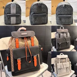 Hochwertige Designer -Tasche Männer und Frauen Rucksack Luxus Schoolbag Checkerboard Print Reißverschluss Öffnen und Schließen großer Kapazität Kuh Leder Stoff Laptop Tasche