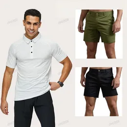 Männer Polo Shirt Sport Running Shorts Jogging Fitness Racing Workout Leggings Schnell trockenes Training Fitnessstudio Athletische Hosen Neues Sommer -Yoga -Outfit Unisex Polo T -Shirts