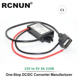 高品質12V 24V〜5V 3A 15W DC DCコンバーターバックモジュール電源レギュレーター用デュアルUSB出力