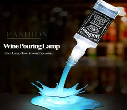 Novel Häll lampan LED Night Light Wine Pour Wine 3D uppladdningsbar USB Touch Switch Fantasy Wine Bottle Decoration Bar Party Lam9231580