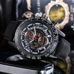 뜨거운 판매 Montre Luxe 원래 태그 Heuer Carrera Chronograph Men Watch Tourbillon Skeleton Dial Designer Watches 고품질 남성 럭셔리 시계 AAA 988