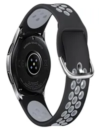Dla Galaxy Smart Watches Series 20 22 mm Elastyczne silikonowe zespoły zegarków perforowane miękkie sportowe opaski 4644307