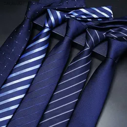 TIESE TIE TEAGNO MENS ASSESSO Formale con cerniera da sposa da sposa uomo business Hands nodo gratis per pigro blu popoloq