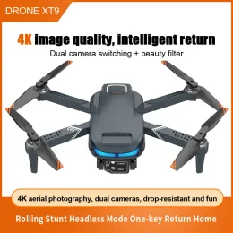 Drones 2022 New LSXT9 Drone 4K HD Dual Dual Camera قابلة للطي RC Drone FPV Littude Hold Quadcopter Drone مع بطارية للأطفال