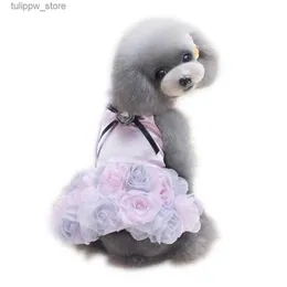 Hundebekleidung Hund Kleidung Rose Hochzeitskleid Welpe Hunde Hund Prinzessin Schöne Kleidung für kleine Hunde Chihuahua Yorkshire Frühlings Sommerhundbekleidung L46