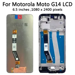 6.5''Original For Motorola Moto G14 LCD PAYF0010IN Display With Touch Screen Digitizer Assambly For MotoG14 Display Frame