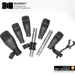 الميكروفونات Samson DK707 7PIES DRUM MIC Microphone Kit Fullrange Recording MIC MIC تشمل Q71 Q72 C02 MIC