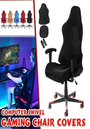 Elastik su geçirmez elektrikli oyun yarışma sandalyesi, ev ofisini kapsar İnternet kafe dönen kol dayama esneme sandalye kılıfları 3273619