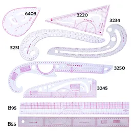 7/8pcs costurando a régua da curva francesa Medida Modelo de desenho de costura de traje Ferramentas artesanais Costura Acessórios para máquinas de costura Costura