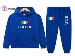Włochy Italia Italian It Ita Men Men Sets Tracksuit Autumn Men039s Bluies Prespants Dwuczęściowy garnitur swobodny ubrania H09132857568