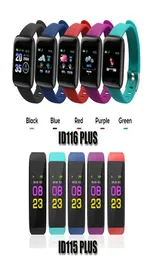 Novo ID115 ID116 Plus Bracelet Smart Watch Freqüência cardíaca Tracker de fitness Id115hr Imperpervenória Pulseira de banda de vigilância para Android Cellphones5115419