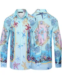 22SS Mens Summer Designer Designer Fashion Baroccoflage Hawaii Floral Print Disual Men Women Slim Fit Sleeve Beach Cloth6917082