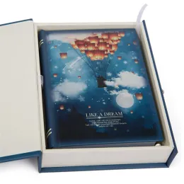 Notizbücher "Like a Dream" -Antagebuch mit Schloss Notebook Netter Funktional Planer Lock Book Dairy Journal Stationery Gift Box Paket