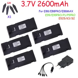 7V 2600mAh Drone Battery with Charger Compatible with E88
