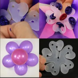 Decoração de festa 10pcs Plum Flower Balloon Clip Snow Plástico precedente do chá de bebê Celebração Decorat Tool Style