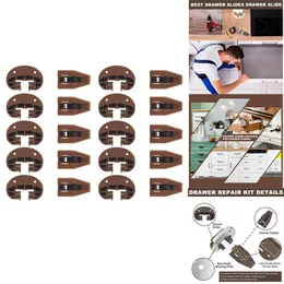 16-Piece Tack-In Drawer Glides - Hard Plastic Glides For Repairing Dressers & Making Drawers Slide Smoothly