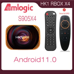 Box Quad Core Amlogic S905X4 4GB 32 GB 64 GB 1000M LAN 2,4G 5G Dual WiFi BT4.0 8K HDR Smart Android 11 TV -Box HK1 RBox X4