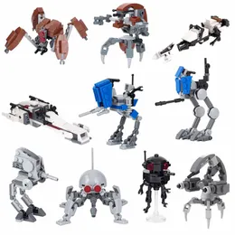 MOC War War Flying Anti-Aircraft Space Movie Star Motorcycles Speedher Model Block Block Building Brick Aunter Toy Regalo per bambini