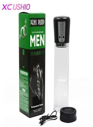 Electric Automatic Penis Pump USB RECHARGEABLE PENIS Förstorare Vakuumpump Kraftfull penisförstoring Extender Sexleksaker för män Y187320317