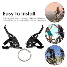 1 페어 ST-EF51 기어 시프터/브레이크 레버 3 x 7,8 Spead 또는 Set Shimano Mountain Bike Shift Levers 자전거 핸들 바에 대한 검은 색 V 브레이크