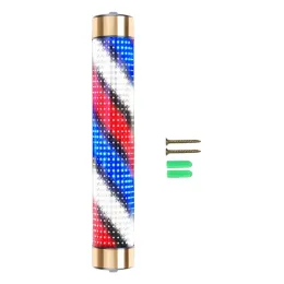 Rainproof Barber Shop Pole Red Blue White Rotating Light Novelty Lighting Sign Lamp Outdoor Downlights Indoor LED Stripes Lights