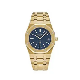 Män Audemput Watch Pigue APF Factory Royals Oaks Jumbo Ultra Thin Gold Blue Dial 15202ba. OO.16JBV