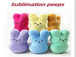 Sublimation Easter Bunny Peeps Party Supplies Peeps Plush Bunny Rabbit Dolls Simulation Kids 선물 소프트 베개 2810953