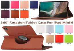 360 ° Döndürme Tablet İpad Mini 123456 Samsung Galaxy P200P610T290T500 Litchi Damarları PU Deri Deri Stand Kapağı W9018413