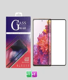 iPhone 12 11 Pro max xs xr full cover tempered Glass 3DスクリーンプロテクターSamsung A21 A11 A01 A51 Black Edge7510141