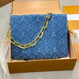 Torby na ramię designerskie torby luksusowa torba do torebki portfel Złota klapa sprzęgła podwójne litery Crossbody Metal łańcucha złota bag moda 11