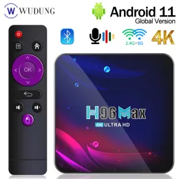 Box 2022 Новый H96 Max v11 Android 11 TV Box RK3318 4G 64G BT4.0 Google Voice 4K Smart TV Box 2.4G 5G WiFi Android 11 Set Top Box