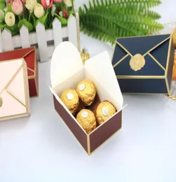 Hüllkurve Shape Packaging Box Favorin Halter Candy Bags Kosmetische Hochzeits Geburtstagsfeier Kreative Bronz -Süßigkeitenboxen91743613549281