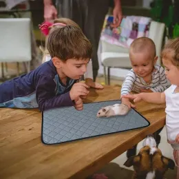 Kaninchen -Meerschweinchen -Käfig -Liner kleine Haustiergegenstände wasserdichte Anti -Schlupf -Bettwäsche Matte hochsaug