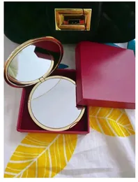 Flora Luxury Silver Compact Mirror Travel Makeupステンレス鋼ポケットバニティ2サイドポータブル折りたたみ240409