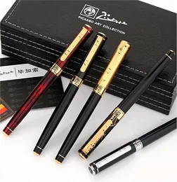 Роскошная коробка Packag Высококачественная Picasso 902 Fountain Pen Black Golden Talting Engrave Business Office поставляет высокий Qulity Writin3407759