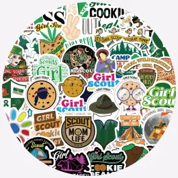 50PCS Girl Scout Camp Cookie Stickers Vintage For Gift DIY Kids Notebook Luggage Motorcycle Laptop Refrigerator Decals Graffiti