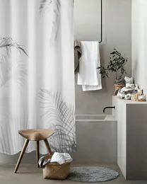 Cortinas de chuveiro Partição de cortina à prova d'água Anti-Mildew Cloth Home Banheiro Acessórios