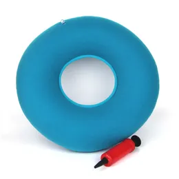 Round Rubber Inflatable PVC Pillow Ring Seat Pad Hemorrhoid Medical Great For Wheelchairs Free Pump Vinyl Bed Sores 34x12 Cm