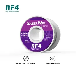 RF4 200g Yüksek Saflık Lehim Tel 63/37 Kalay Elektronik Onarım Lehimleme 0.4/0.6/0.8/1mm Saklama Kutusu Rosin Çekirdek DIY Onarım Araçları