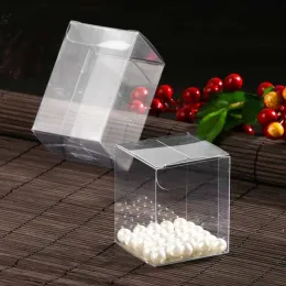 20pc Clear Plastic PVC Box Packboxen für Geschenke/Schokolade/Süßigkeiten/Kosmetik-/Handwerk quadratische transparente PVC -Box